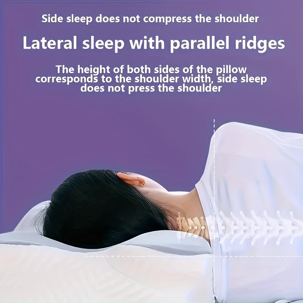 Butterfly-Shaped Neck Pillow Orthopedic Cooling Memory Foam Contoured Support Grey