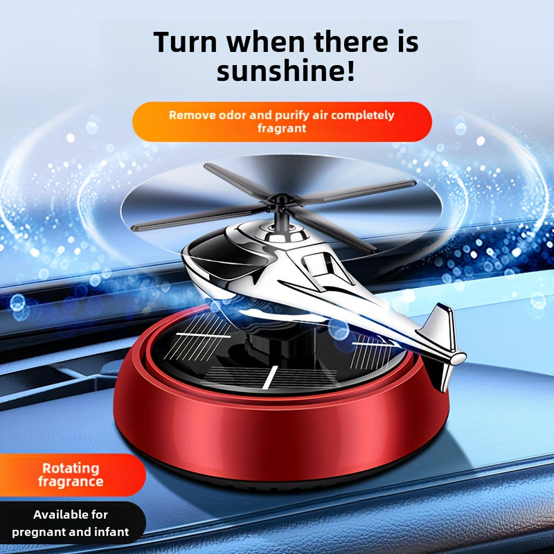 Solar Car Diffuser Air Freshener Aromatherapy Helicopter Decoration Gift