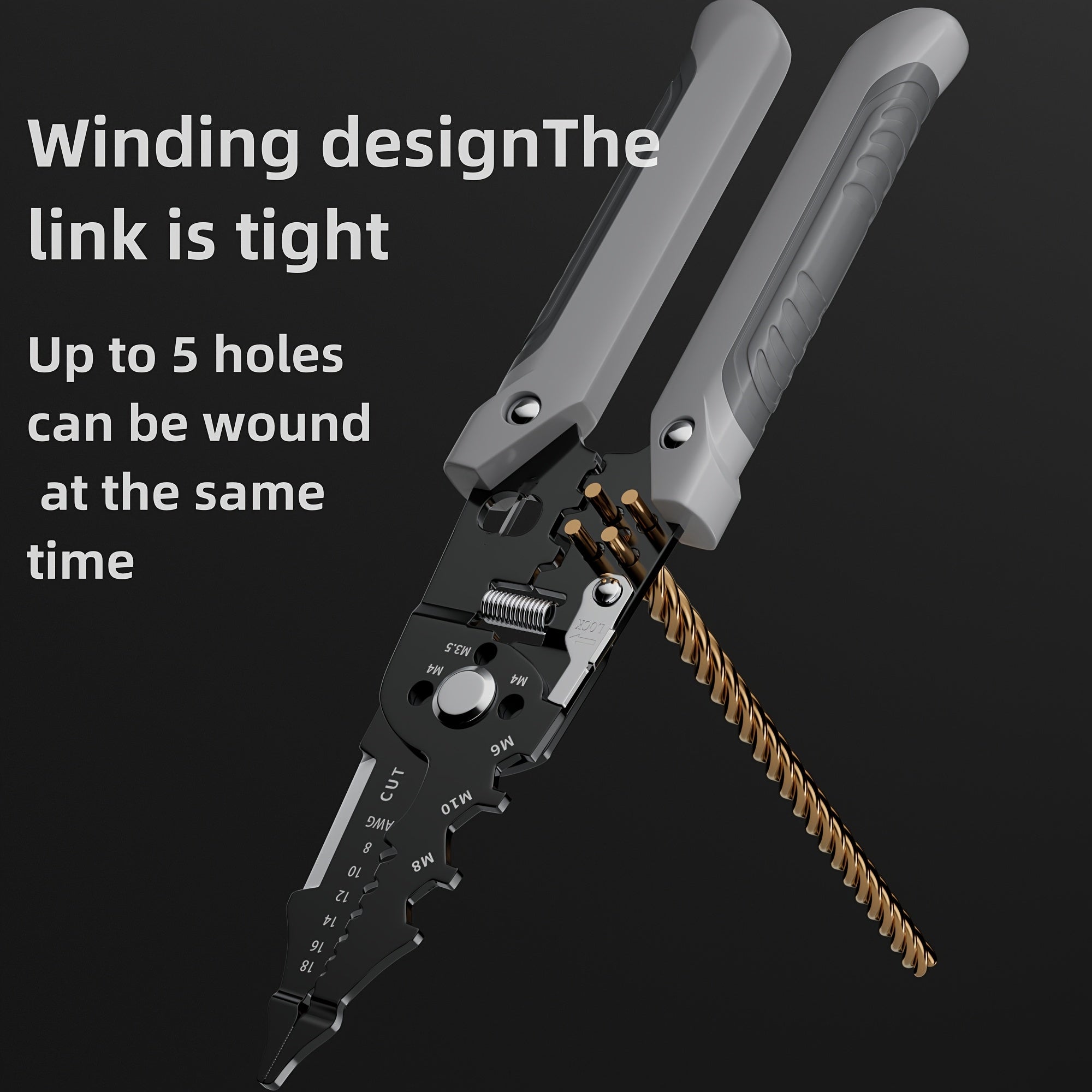 Multifunctional Wire Stripper Pliers for Electricians with Cutting Peeling and Wrapping Features