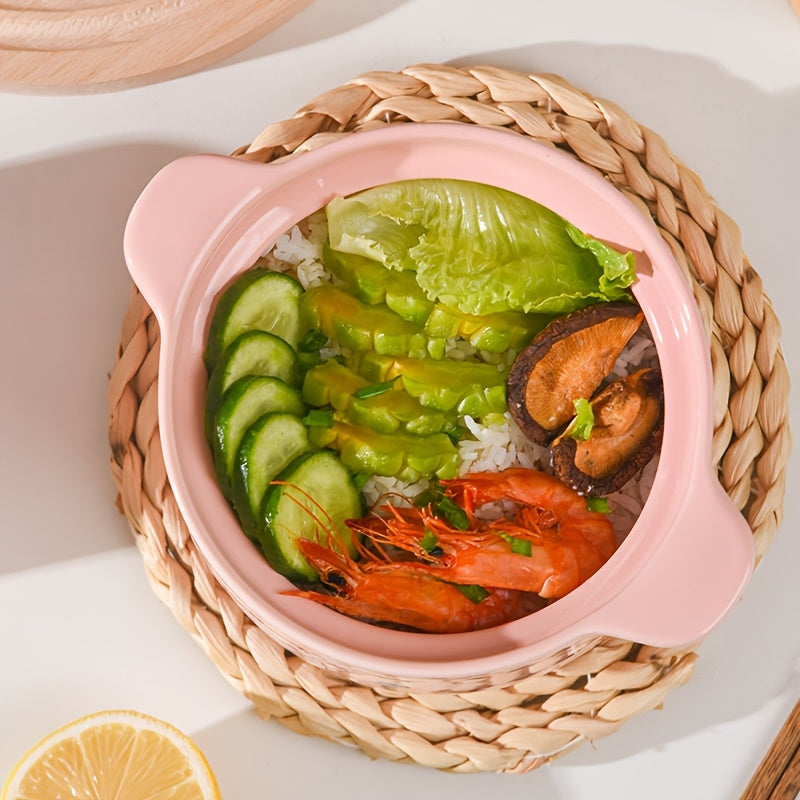 "Одна керамическая кастрюля с мультяшным персонажем Hello Kitty от Sanrio, очаровательная кастрюля для супа с крышкой, многофункциональная кастрюля для приготовления, выпечки и приготовления на пару - очаровательная кухонная посуда"