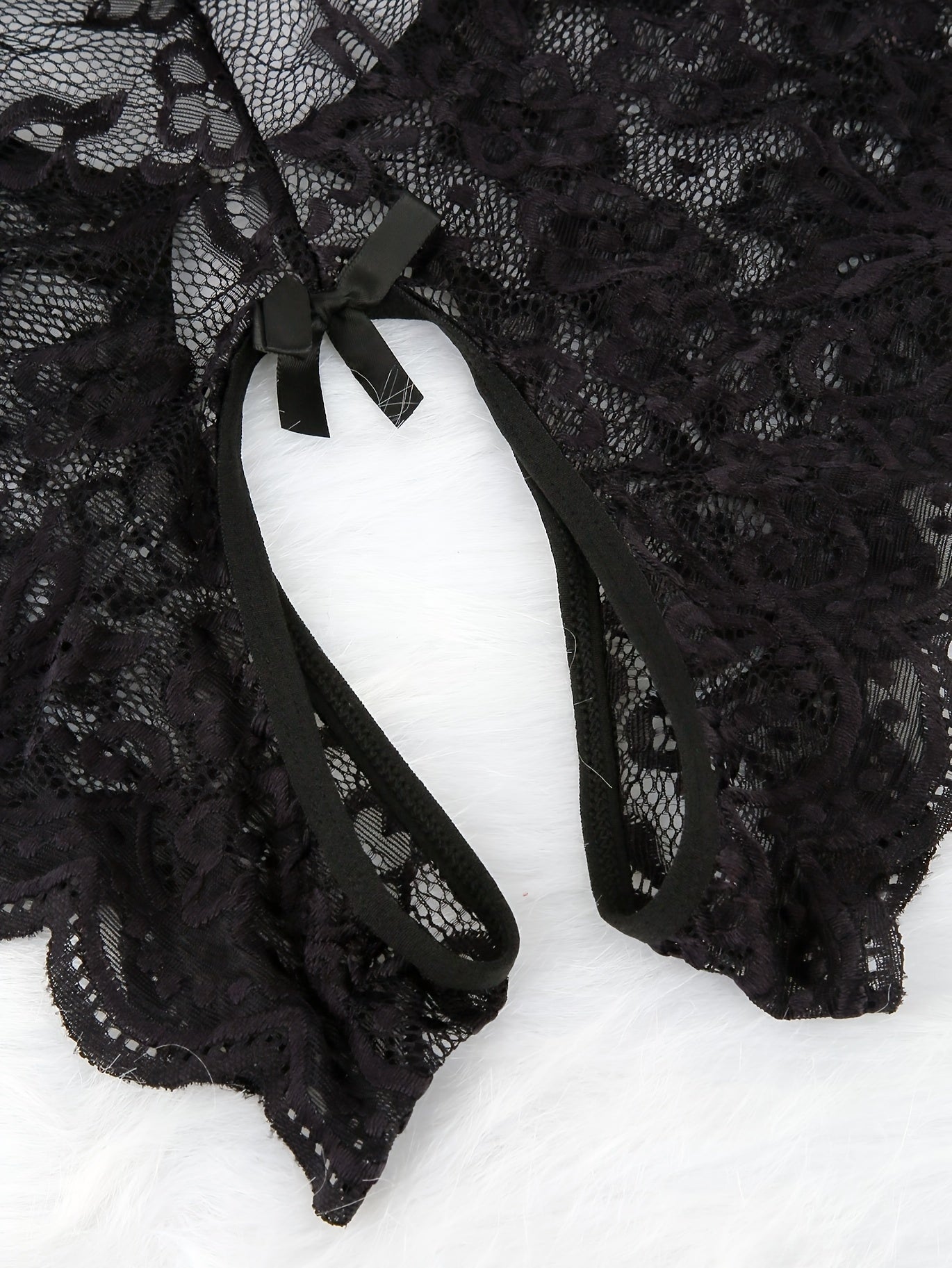 Women's Floral Lace Backless Teddy Bodysuit for Valentine's Day Gift