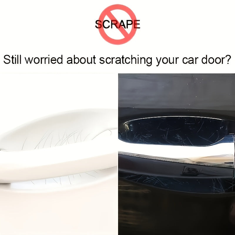 8pcs Película protectora para manijas de puertas de coche transparente de PVC resistente a arañazos e impermeable