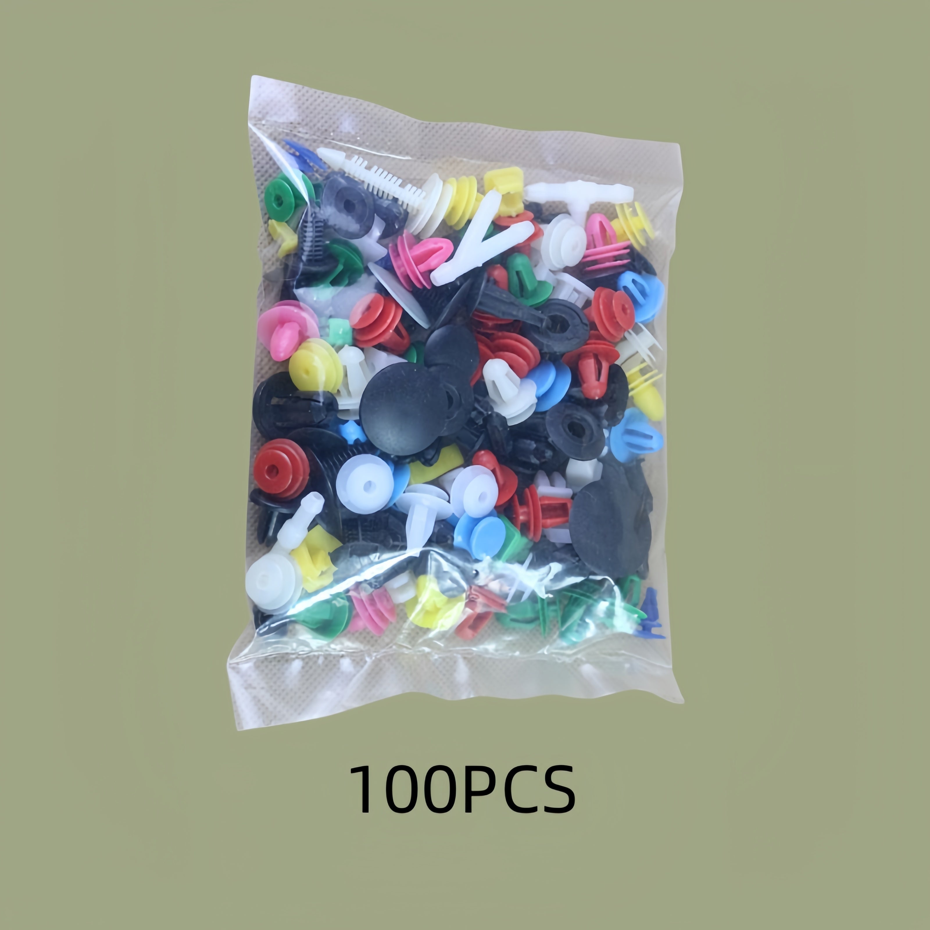 Universal Auto Fastener Set 100Pcs Plastic Clips Rivets for Car Panels