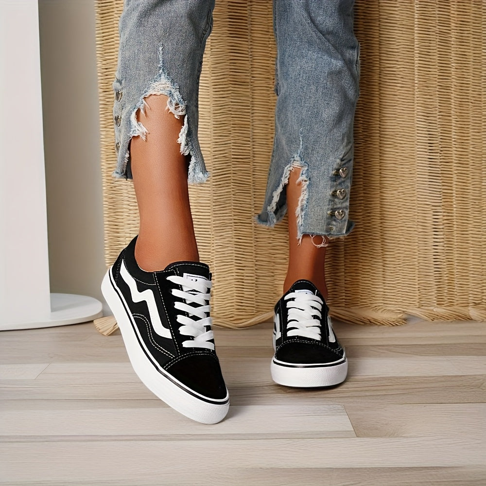 Zapatillas transpirables blancas y negras para mujer para correr y fitness