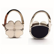 Stylish 4-Leaf Clover Metal Hook Portable Handbag Table Hook Foldable Wallet Hook Versatile Bag Hook