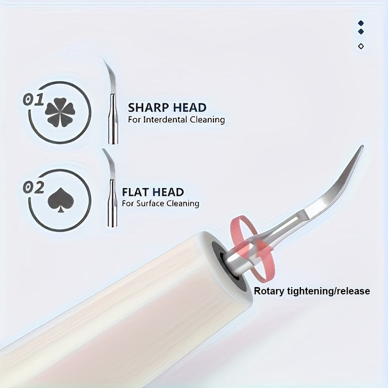 Qayta tiklanadigan tish tozalash komplekti LED chiroq bilan, almashtiriladigan boshlar