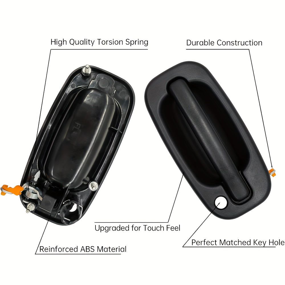 Left Front PVC Powder Coated Door Handle for Full-Size Trucks with Keyhole