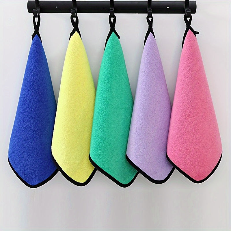 Juego de 5 toallas de limpieza para coche ultra absorbentes, suaves de poliéster, para interior y exterior, detallado