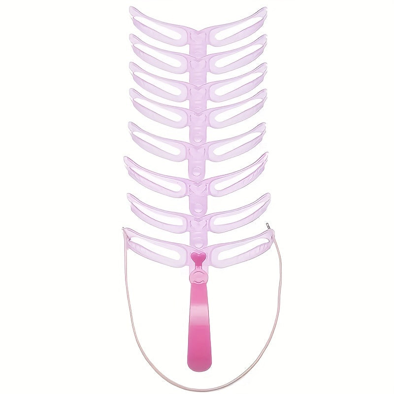 Ayollar uchun qosh shakllantirish to'plami 8 ta qayta ishlatiladigan shablonlar bilan tutqich