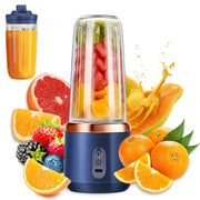 Portable Personal Blender 400ml USB Rechargeable Smoothie Juicer with 6 Blades