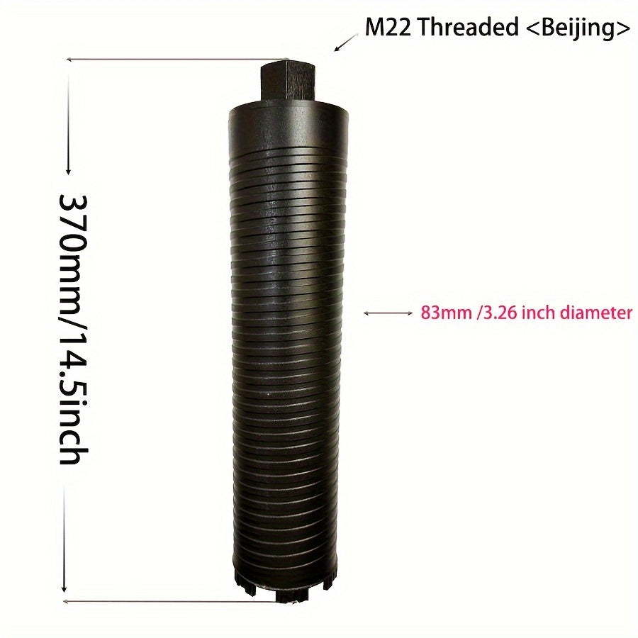 Diamond Core Drill Bits Wet Dry 45 Steel Steel Bars Black Textured Grip for Concrete Brick Block Stone