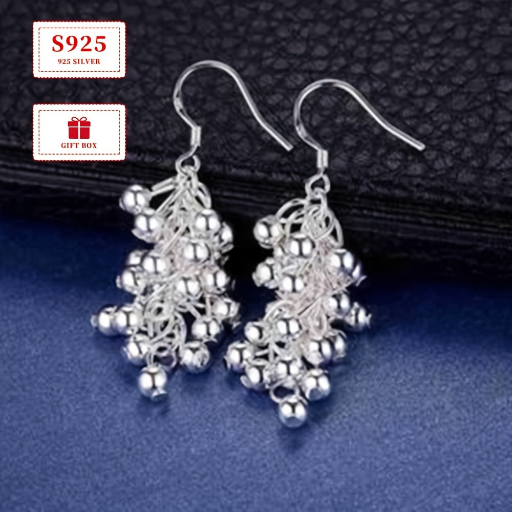Chic Bohemian 925 Sterling Silver Uzum Guruhli Quloklar - Har kuni yoki Maxsus Tadbirlar uchun Mos - 2 ta to'plam, 4.6g yengil, Bohemian va Nafis Dizaynni o'z ichiga oladi