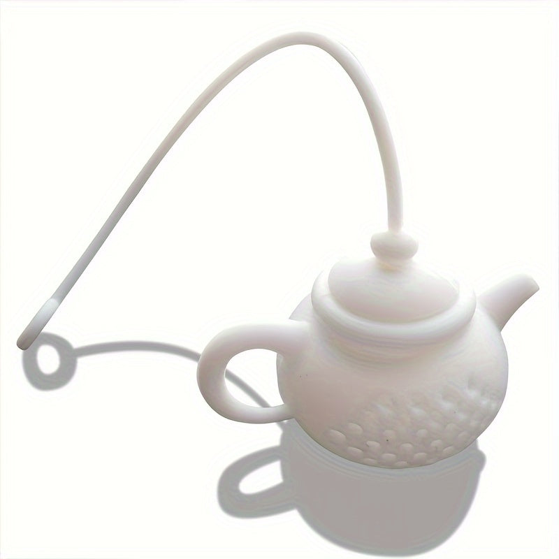Reusable Silicone Teapot-Shaped Tea Infuser for Loose Leaf Tea, Small Kitchen Use