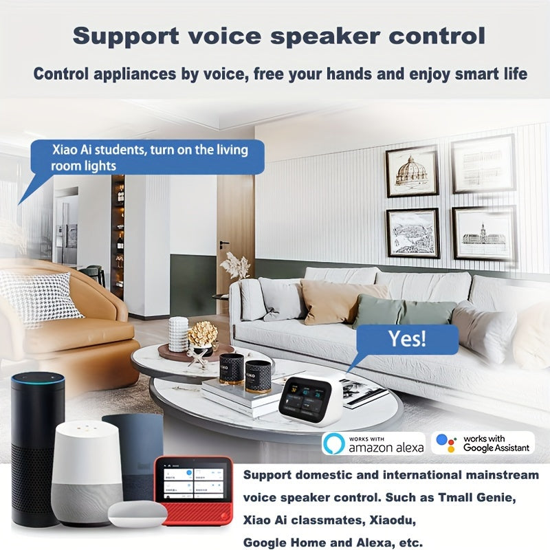 16A WiFi Smart Switch Compatible with Alexa Google Home Remote Voice Control DIY Mode LAN Control Without Hub