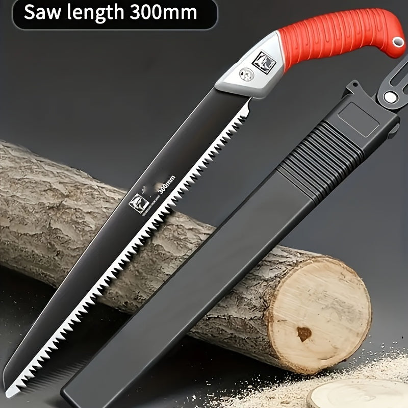 Manual Carbon Steel Hand Saw for Trees and Garden Pruning with Protective Case