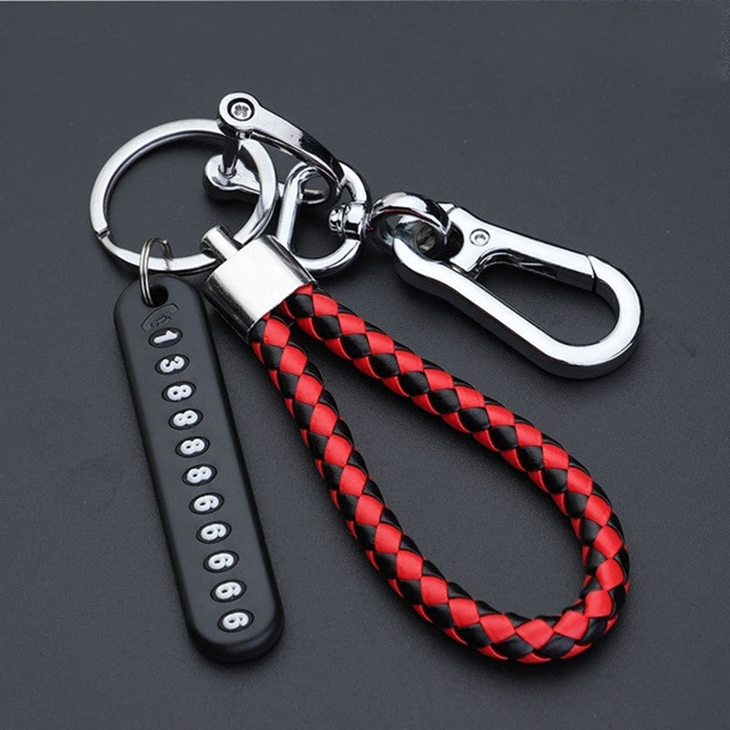 Unisex Anti-Lost Keychain Pendant With Phone Number Strip