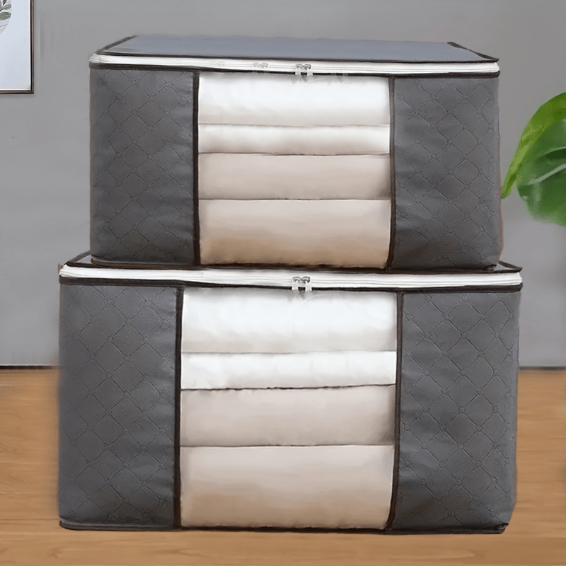 Kiyimlar va yostiqlar uchun katta zipli saqlash sumkasi 59x40x35cm