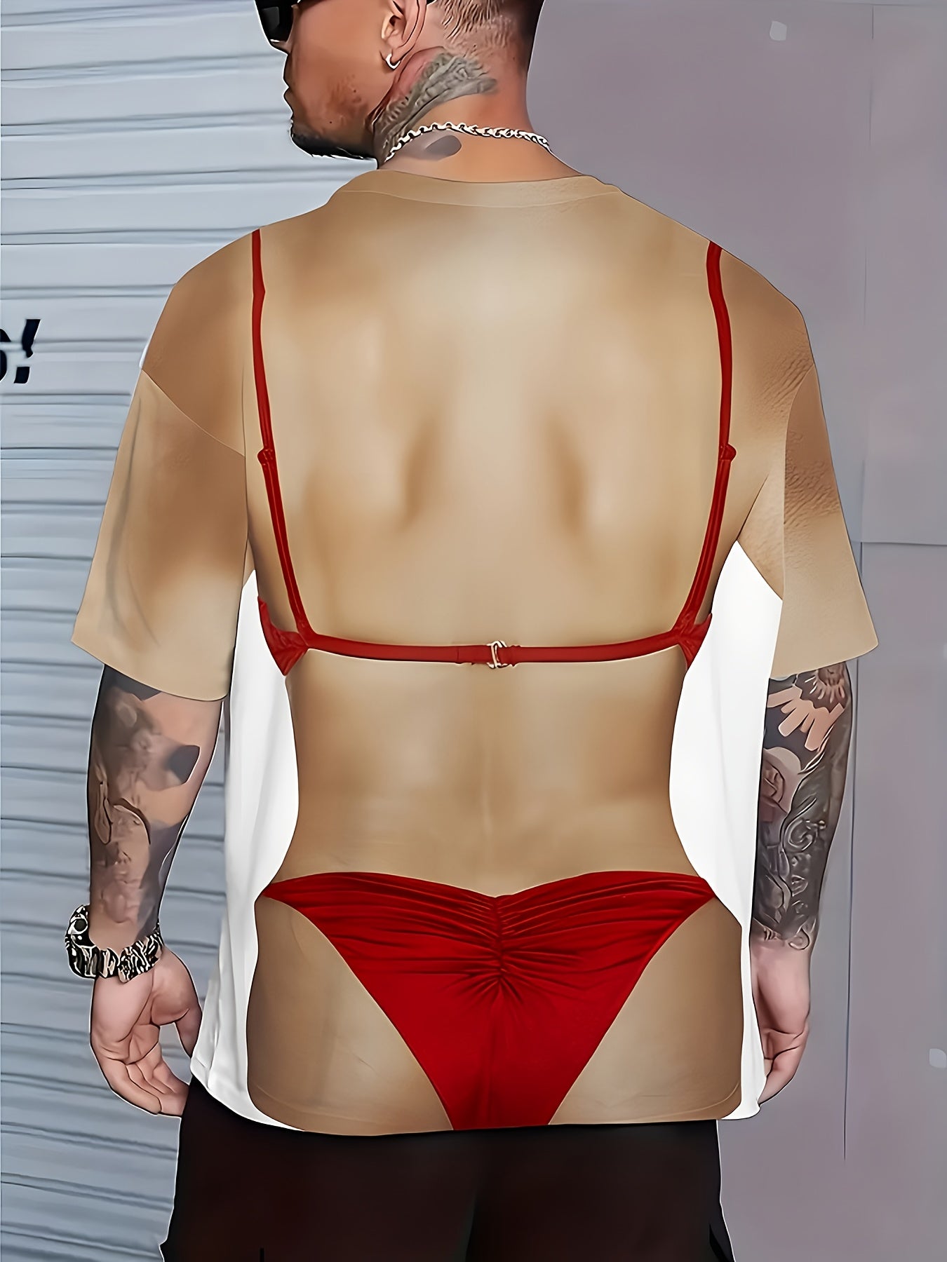 Мужская футболка большого размера на лето с геометрическим принтом, круглый вырез, классический крой