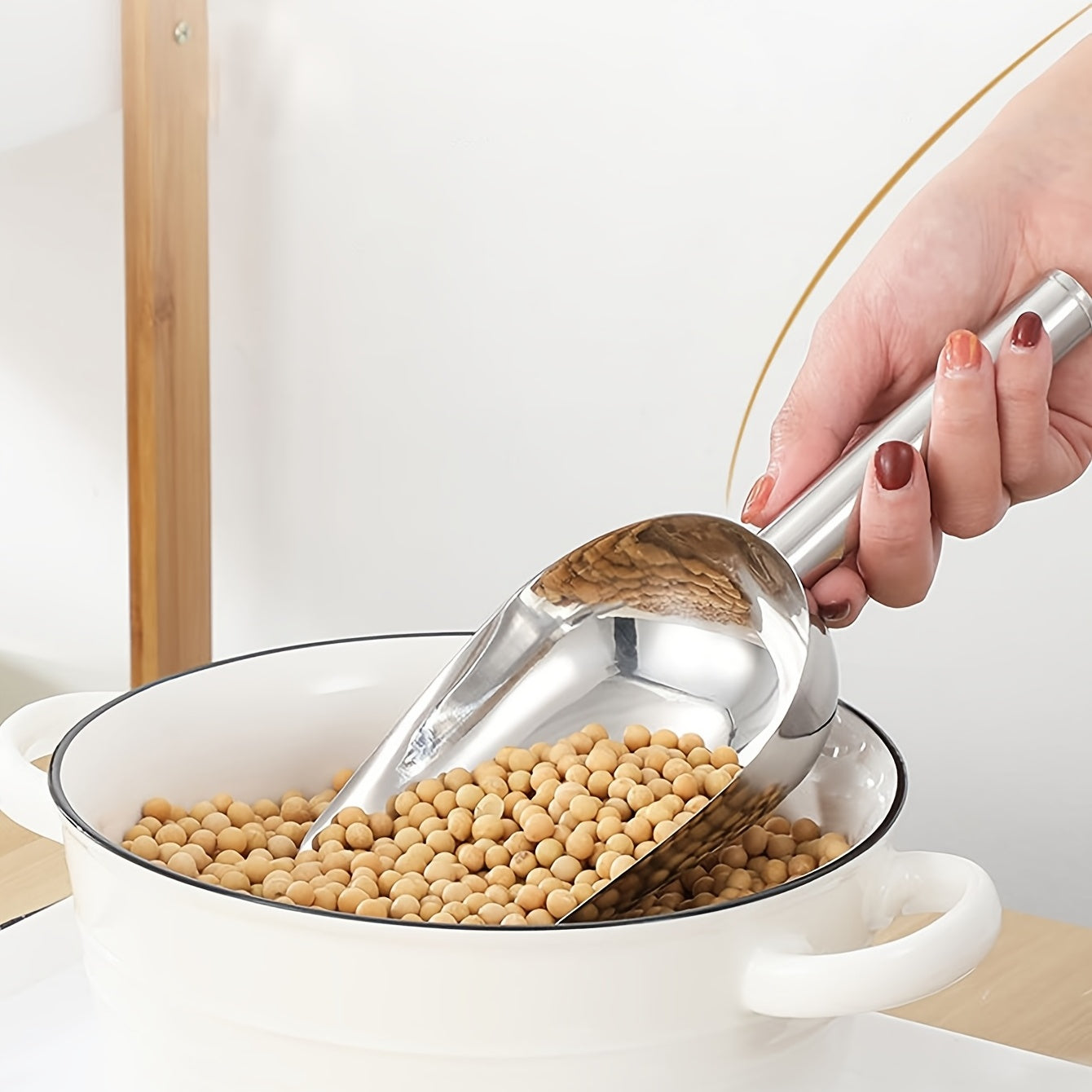 Stainless Steel Ice Scoop for Kitchen Utility, Ice, Coffee, Flour, Candy