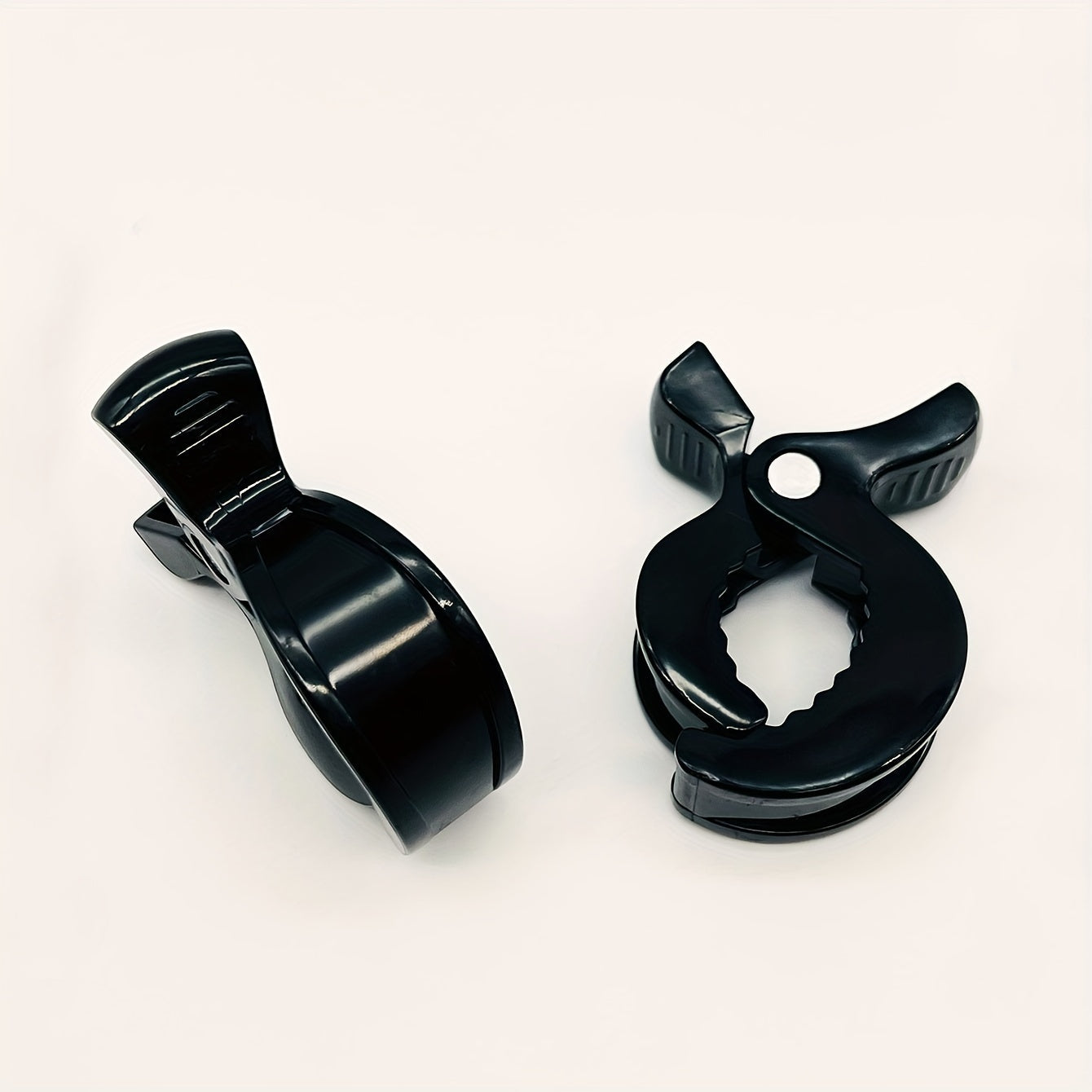 Juego de 2 clips negros para cochecito de plástico ABS para cochecitos y accesorios