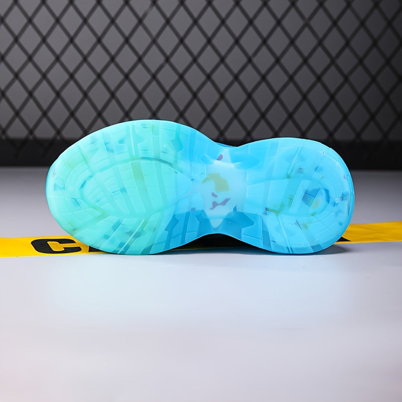 Yigitlar uchun pastki yuqori sport poyabzali, chiziqli PU ustki qismi, mato, ichki EVA taglik, nafas oladigan ichki qismi, 14 yosh va undan kichiklar uchun