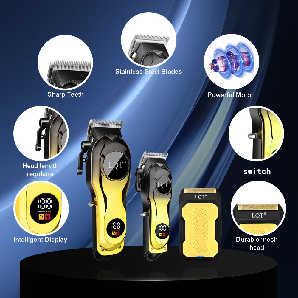 Беспроводная электробритва с триммером, перезаряжаемая через USB для мужчин