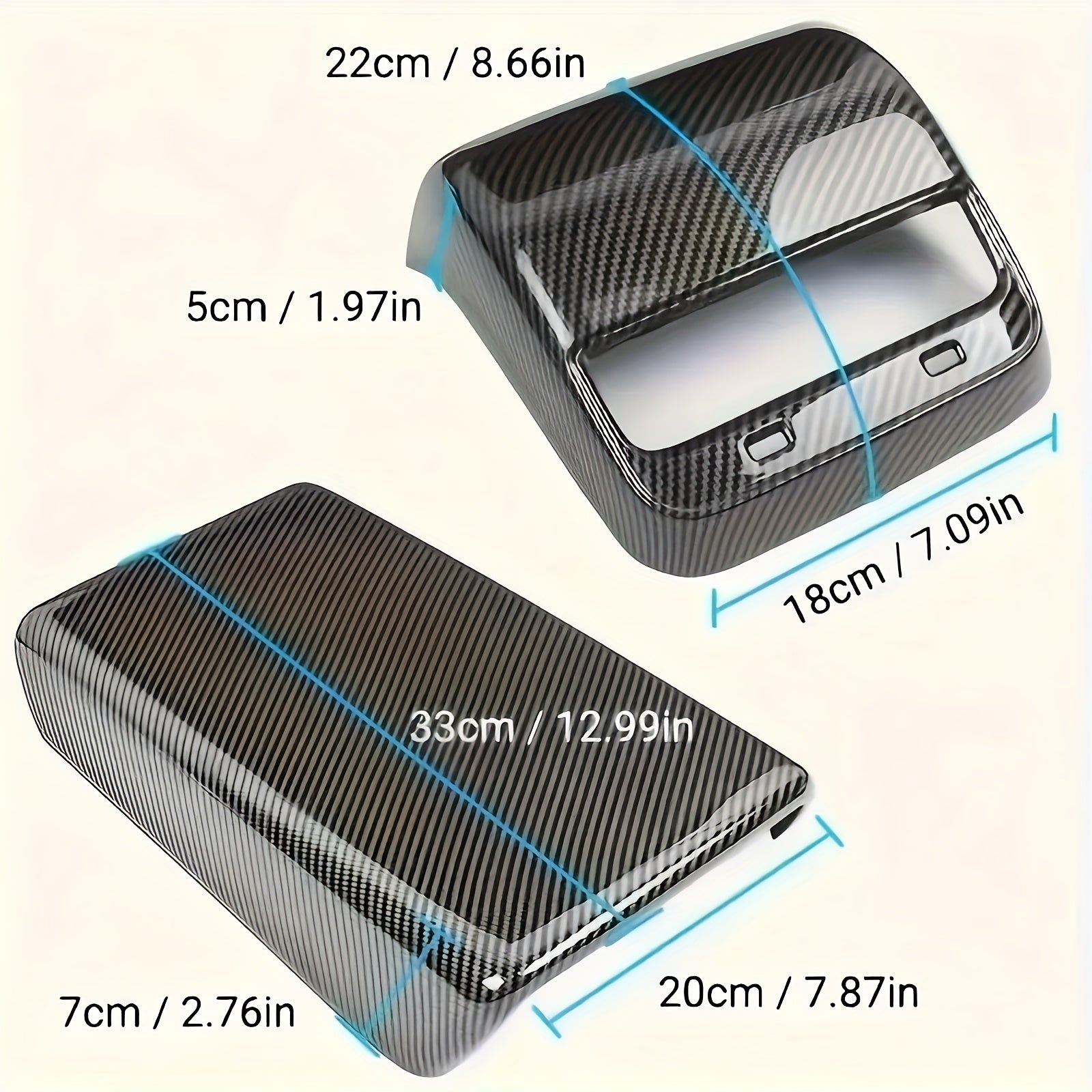 Car Interior Accessories Carbon Fiber Pattern Rear Air Vent Cover for SUV