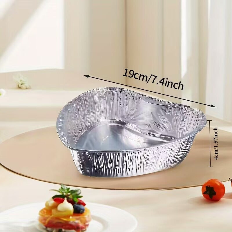 12 Heart-Shaped Aluminum Foil Pans for Baking Roasting and Insulation