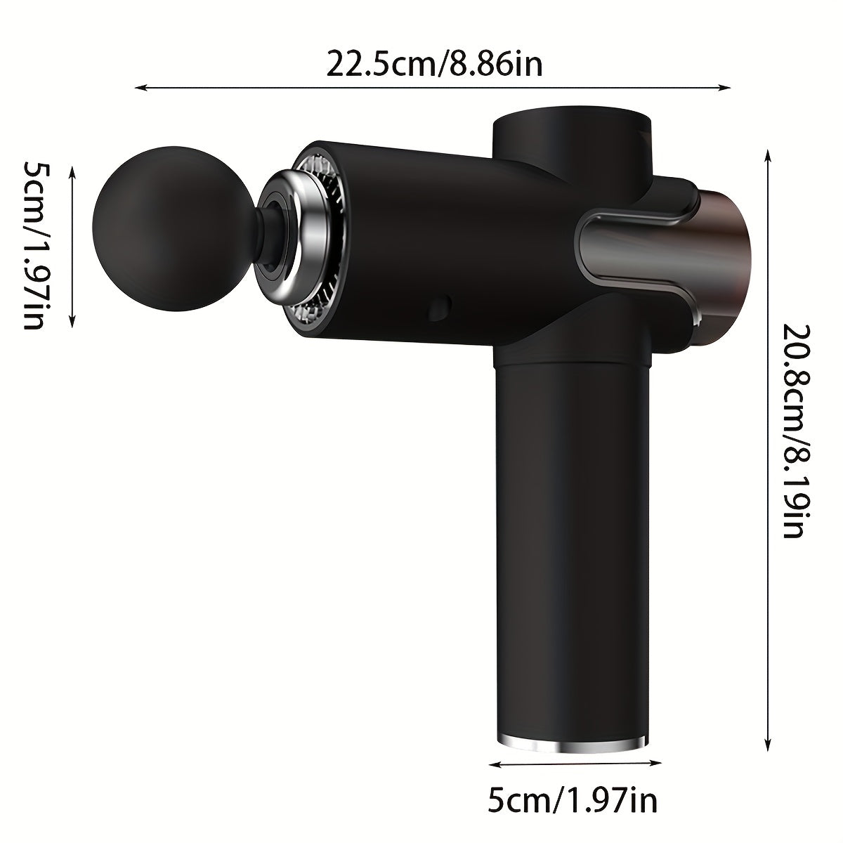 LCD Professional Fitness Massager bir nechta almashtirish boshliqlari bilan, USB orqali zaryadlanadigan va portativ. Ideal sovg'a tanlovi.