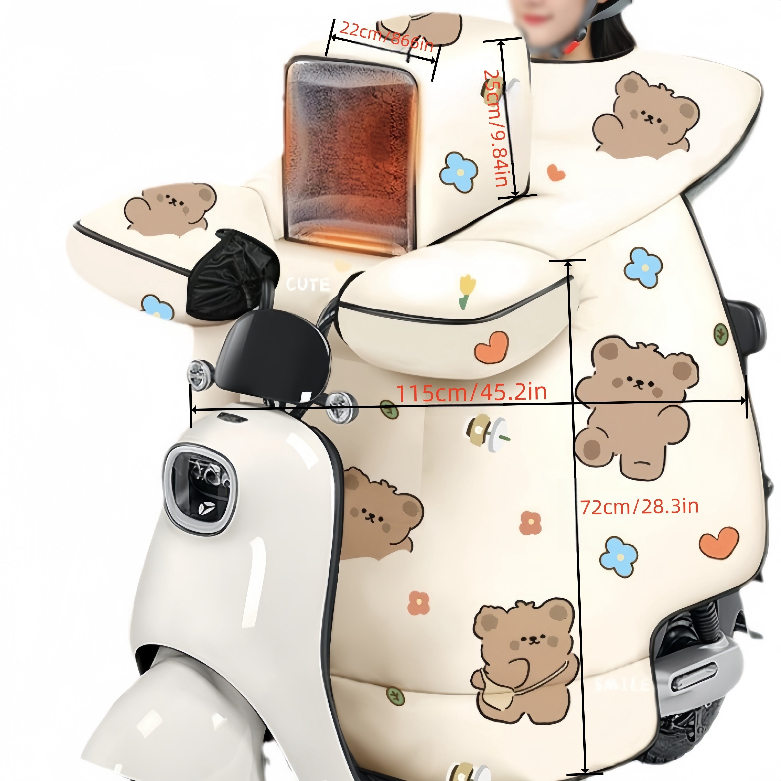 Family Kid Electric Scooter Windproof Quilt Winter Fleece Jacket