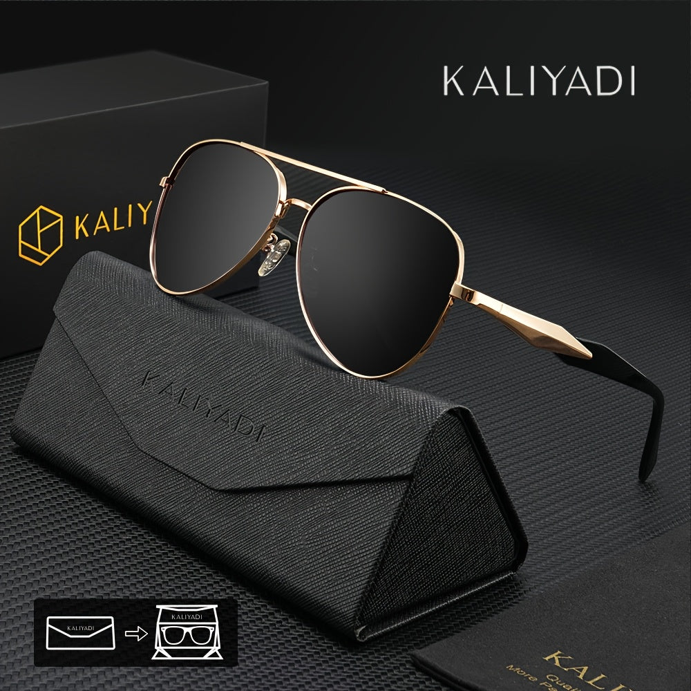 Men's Classic Fashion Glasses Polarized Metal Frames for Driving Fishing Outdoor Activities Wide