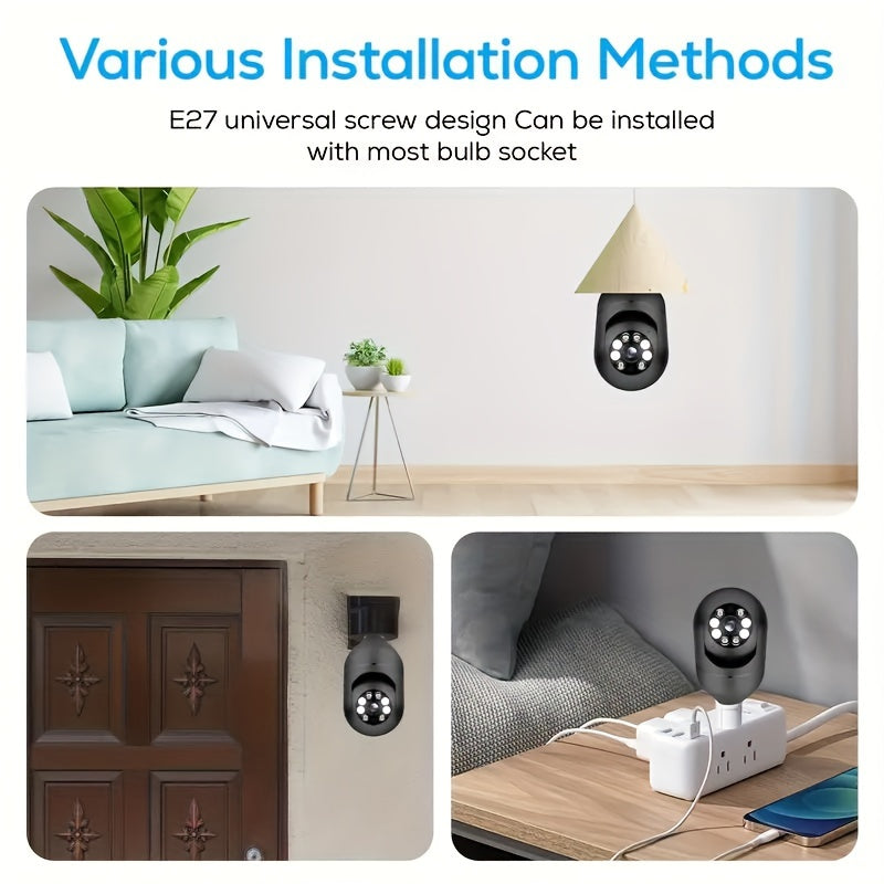 1080P WiFi Security Camera with Night Vision Pan Tilt Two-Way Audio for Home Surveillance