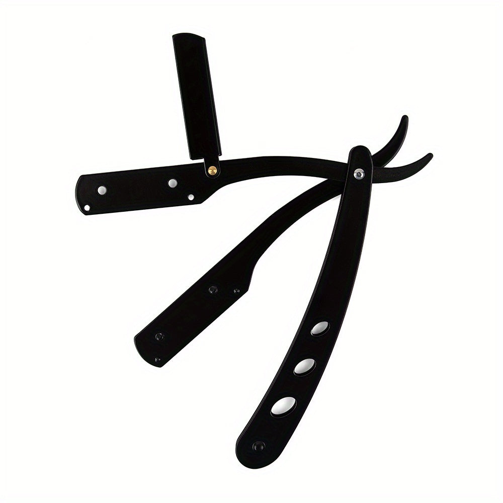 Держатель для straight razor складной металлический для барберского бритья, черный