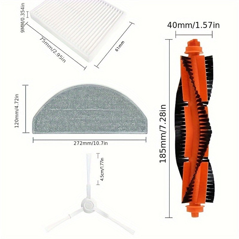 6 Microfiber Mop Pads for L20 and Y0110/Y0140 Reusable Washable Cleaning Accessories