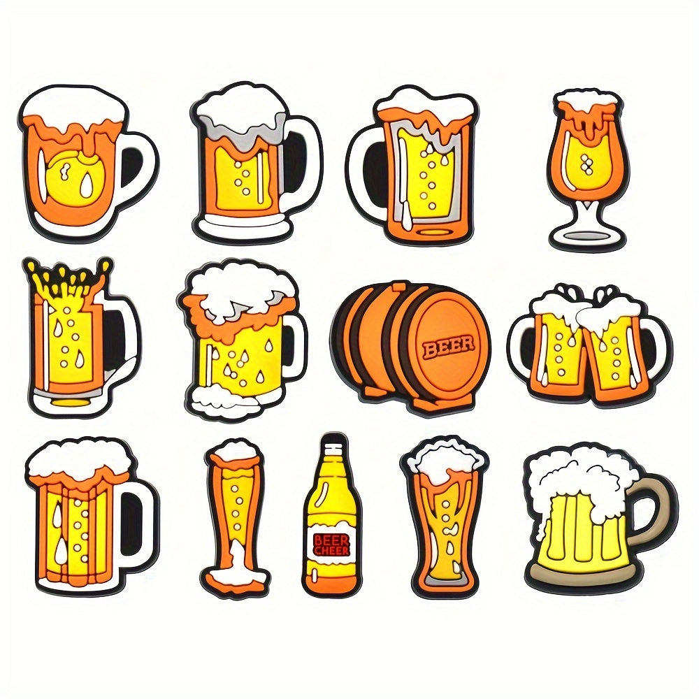 Kids Soft Plastic Shoe Charms Set Yellow Pattern Shoe Accessories