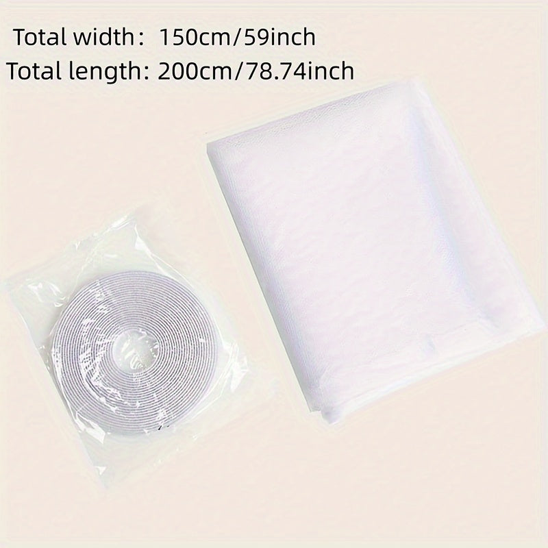 2-chi qismli o'z-o'zini yopishtiradigan chivinlar uchun ekran to'plami, hasharotlarga qarshi himoya, o'zingiz kesib olish mumkin bo'lgan ko'rinmas ekran