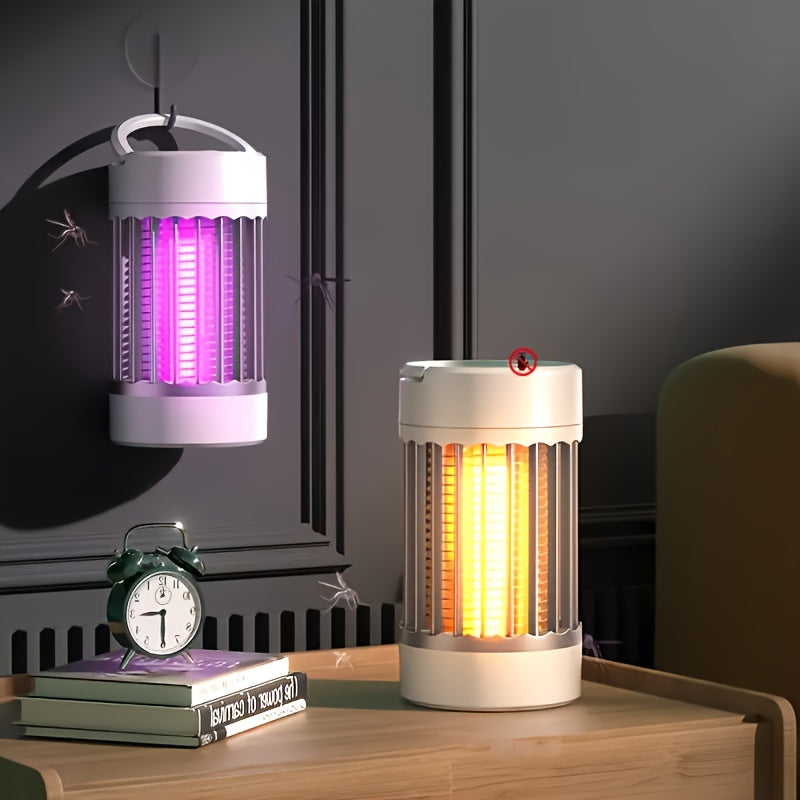 Sukutli USB quvvatlangan komar lampasi, UV yorug'ligi yordamida, kimyoviy bo'lmagan 360° tuzoq, shovqinsiz.