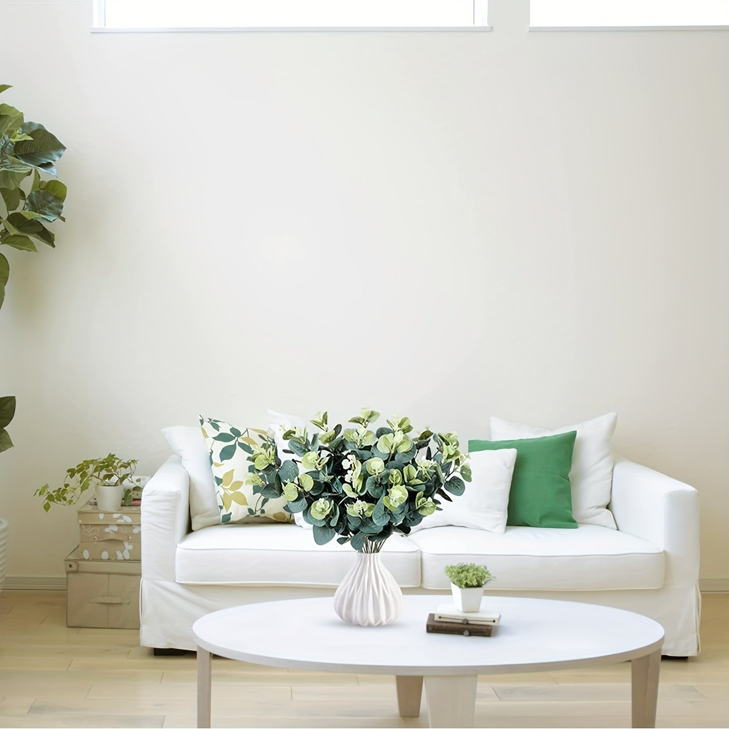 24 Pieces Faux Eucalyptus Leaves and Branches for Wedding Bouquets Floral Wreaths and Home Decor