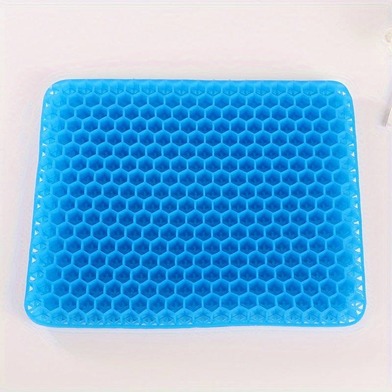 Cojín de asiento de silicona con funda removible antideslizante base de gel para hogar, coche y oficina