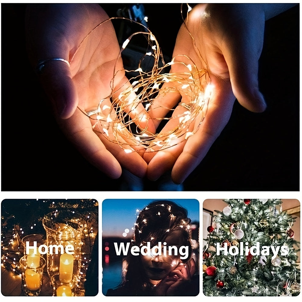 Fairy Lights Copper Wire 20/50/100 LEDs Warm White Multicolor for Home Decor Wedding Christmas