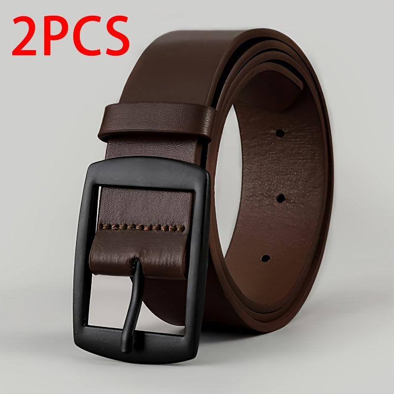 Luxury Faux Leather Belts for Men and Women with Metal Pin Buckle Plus Size Suitable for Jeans