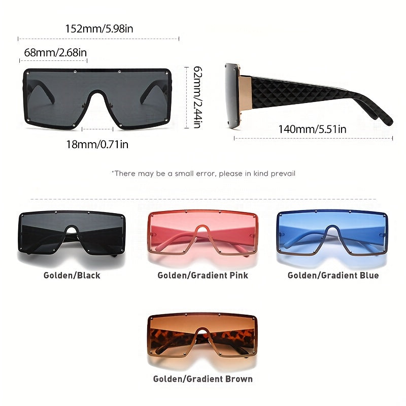 Ayollar uchun retro kengaytirilgan moda ko‘zoynaklari, plastik va metall ramkali, ochiq havoda sayohat uchun