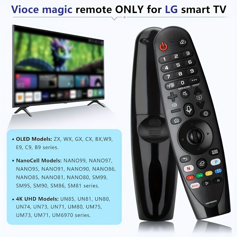 Wireless Voice Recognition Remote Control for LG Smart TVs OLED NanoCell 4K UHD