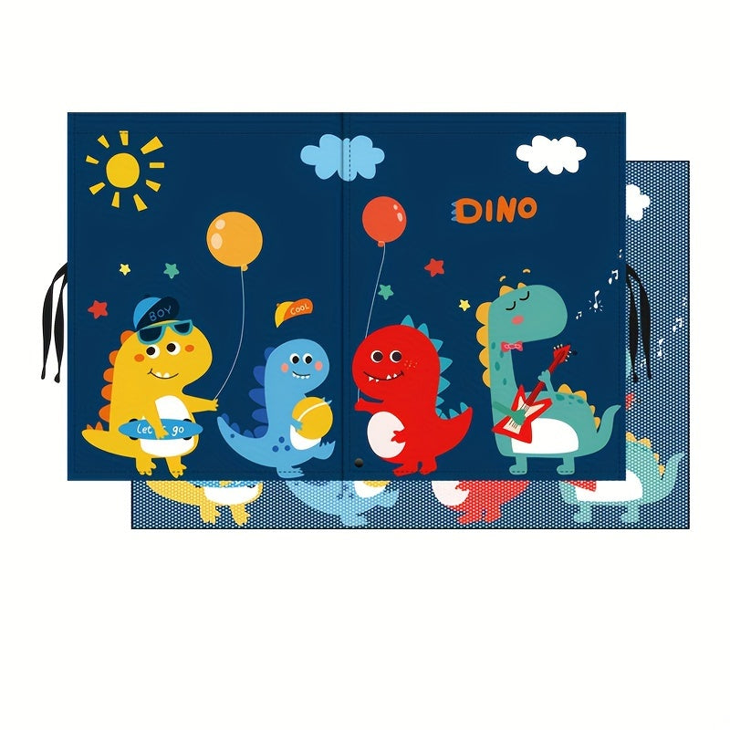 Qalinlashtirilgan magnit avtomobil oynasi pardasi ikki tomonlama izolyatsiya dinozavr dizayni