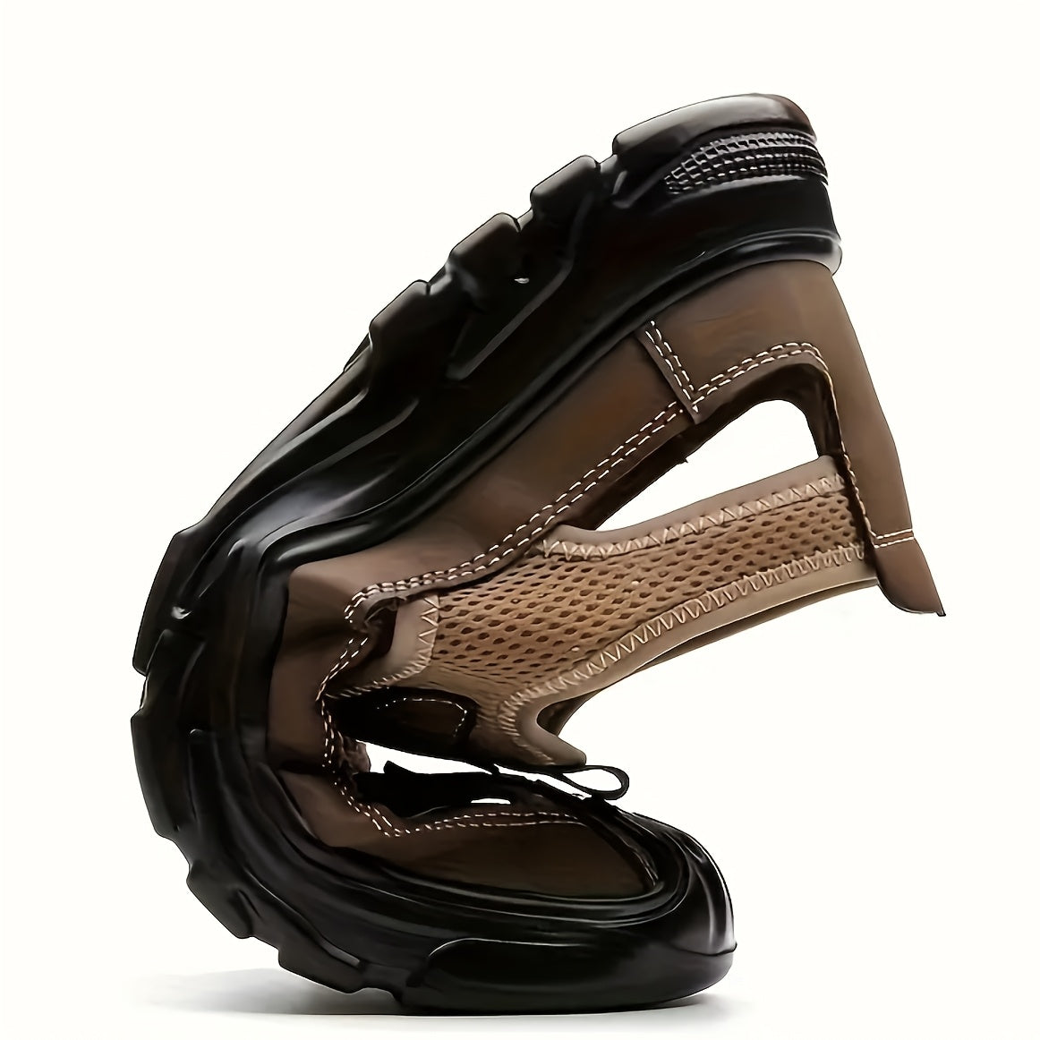 Sandalias de verano transpirables con orificios para hombre, ligeras y antideslizantes, zapatos de playa