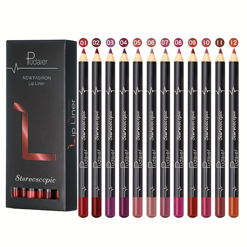 Set de perfiladores de labios para mujer a prueba de agua, multicolor y de larga duración