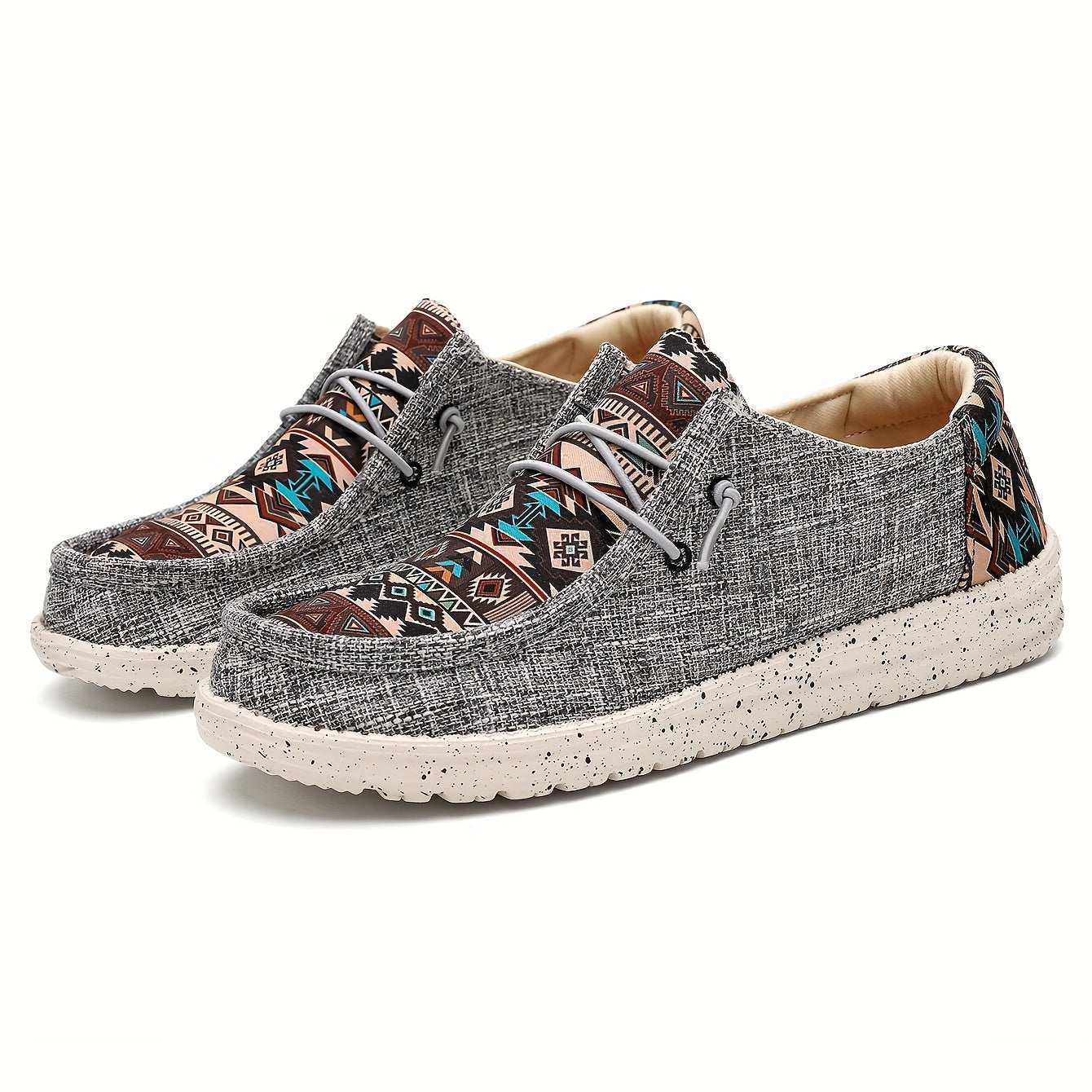 Men's Casual Loafer Shoes with Lace Closure Lightweight Breathable Non-Slip Boat Shoes for Spring and Summer