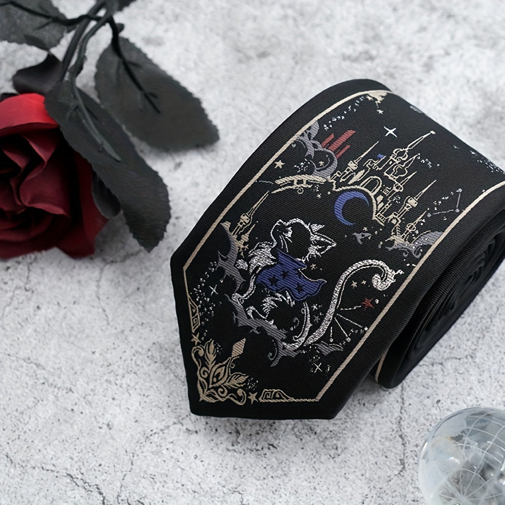 Silvery Wire Print Tie Unisex Fashion Accessory for Valentine's Day