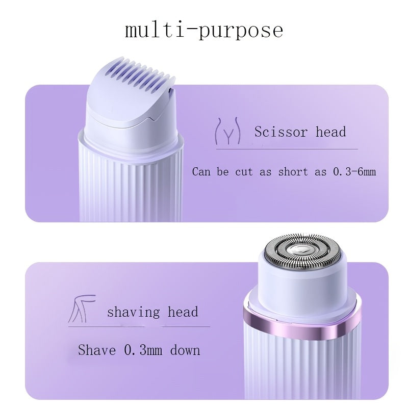 Afeitadora eléctrica para mujer para rostro, cuerpo, bikini, cejas, inalámbrica, recargable