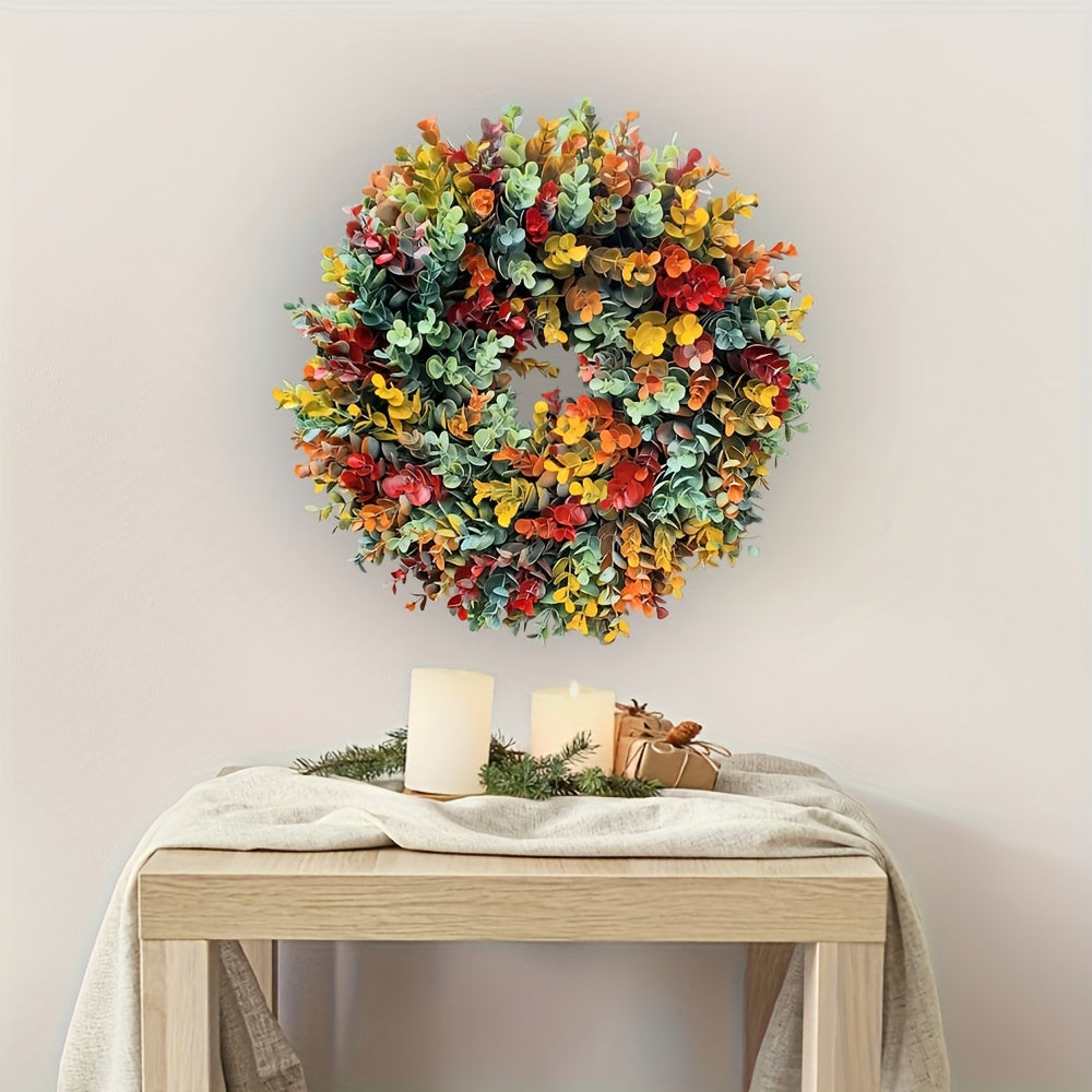 Christmas Wreath Wall Decal 29.97cm Self-Adhesive PVC Holiday Decor